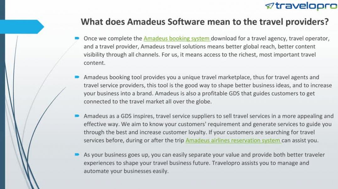 ⁣Amadeus Travel Software