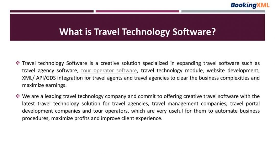 ⁣Travel Technology Software