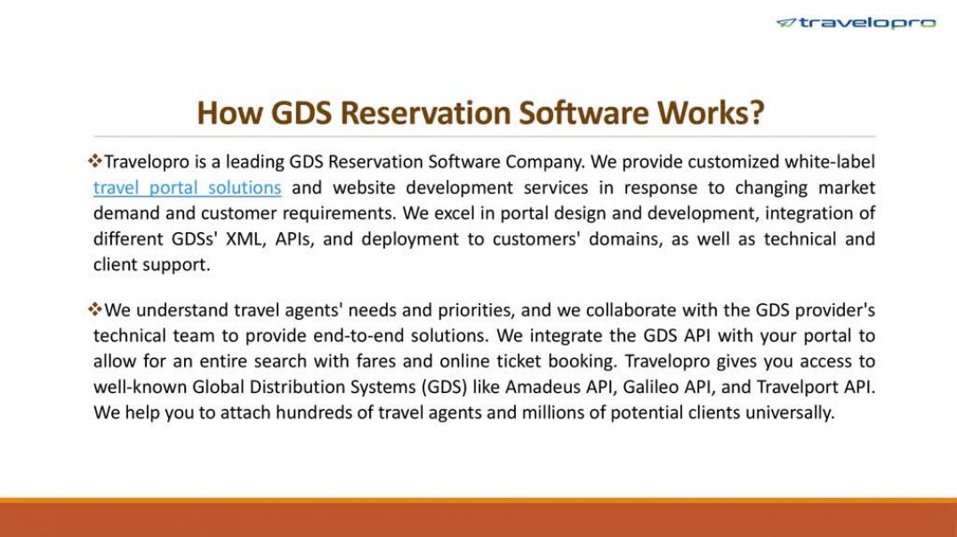 ⁣GDS Reservation Software
