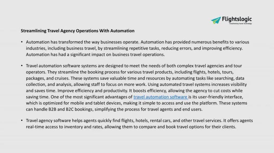 Travel Automation Software