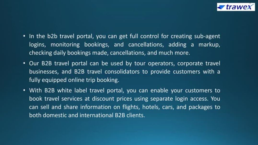 B2B Travel Website