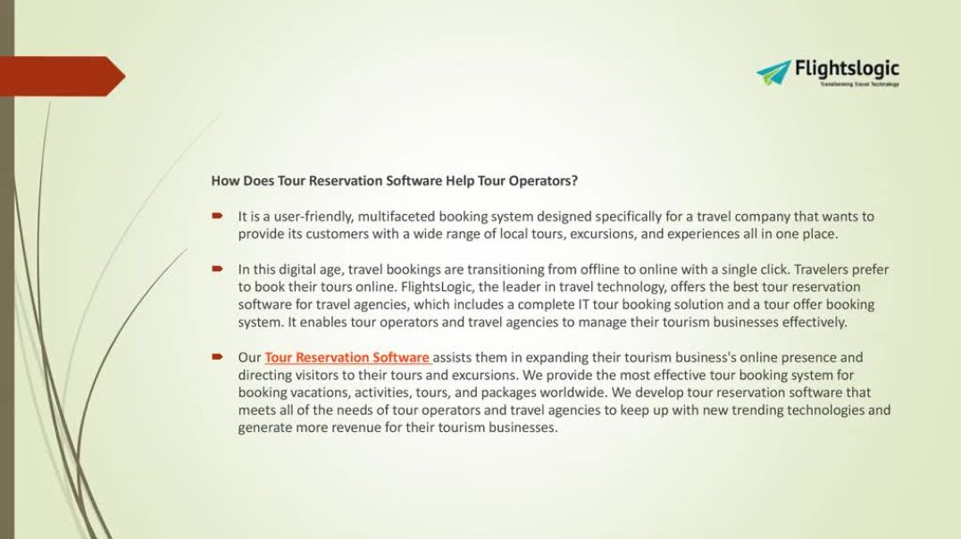 Tour Reservation Software