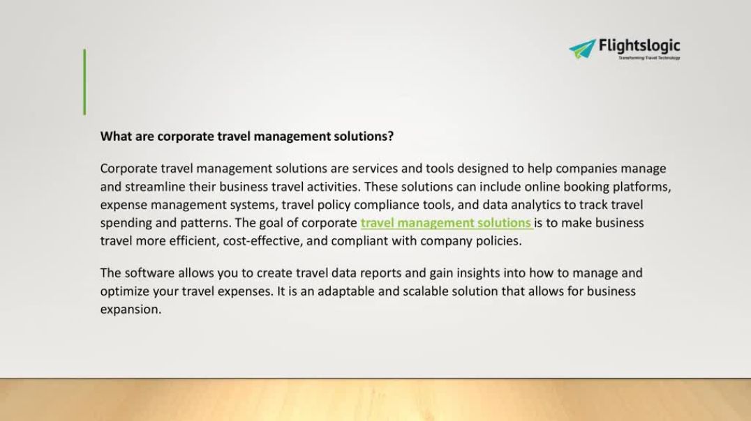 Corporate Travel Management Solutions