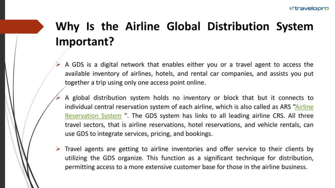 ⁣Airline Global Distribution Systems