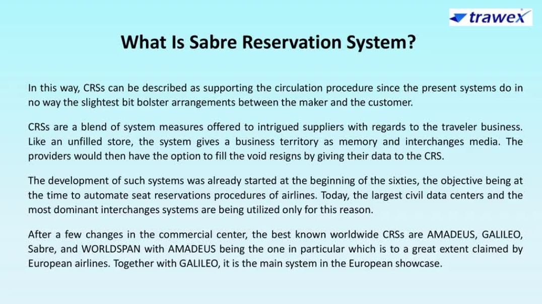 Sabre Reservation System