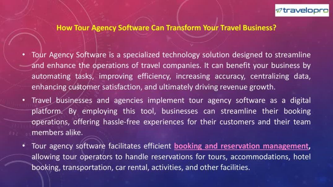 Tour Agency Software