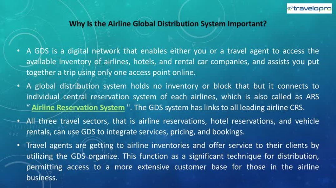 ⁣Airline Global Distribution Systems