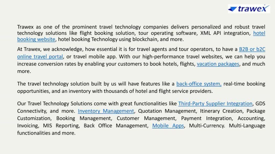 Travel Technology Provider