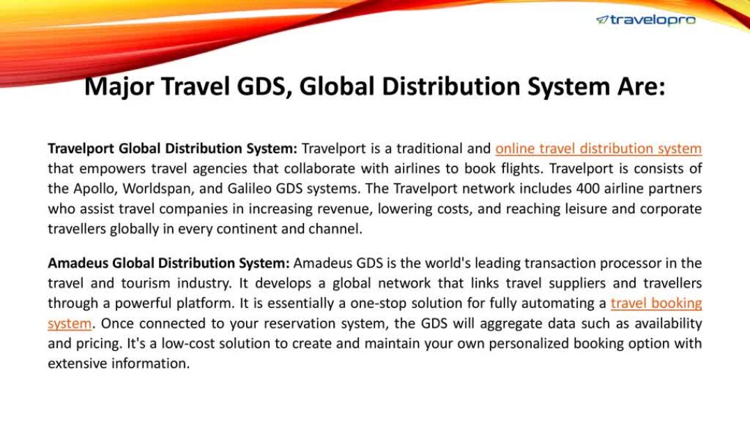 Travel GDS Global Distribution System