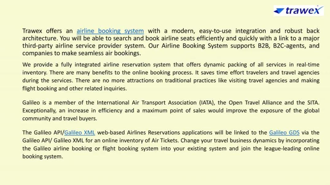 Galileo Airline Reservation System