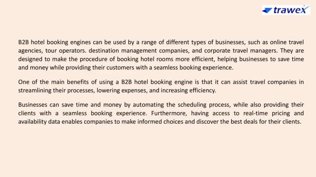 B2B Hotel Booking Engine