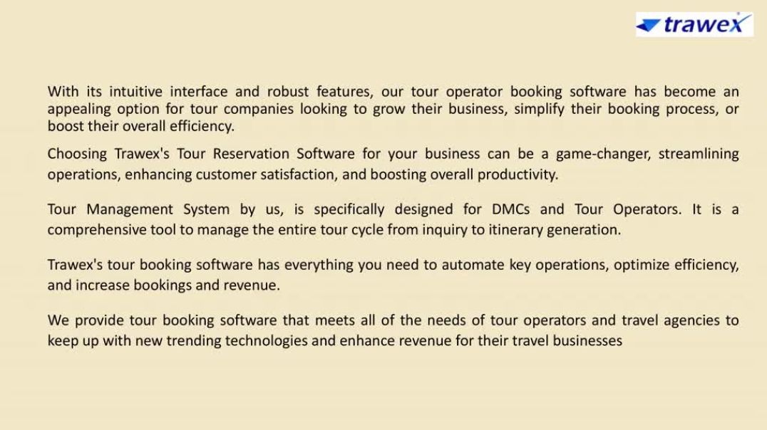 Tour Reservation Software