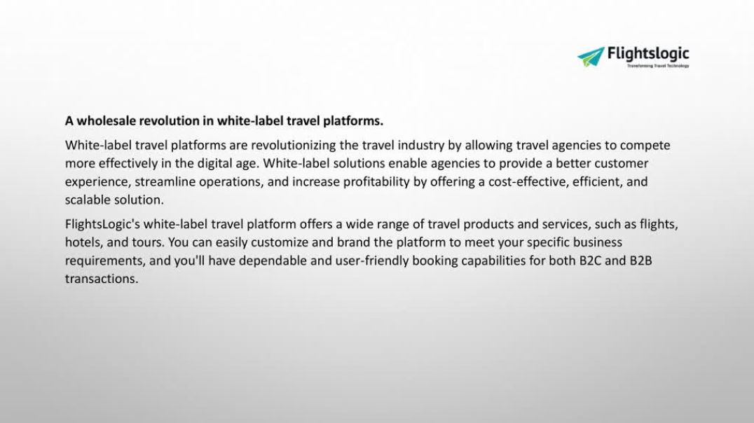 White Label Travel Platform