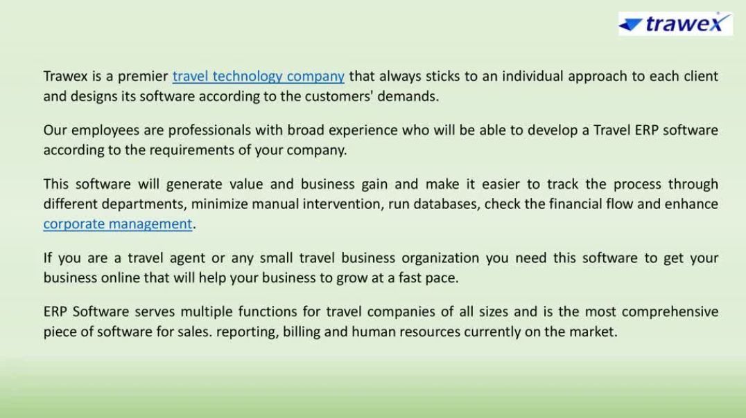 ⁣Travel ERP Software