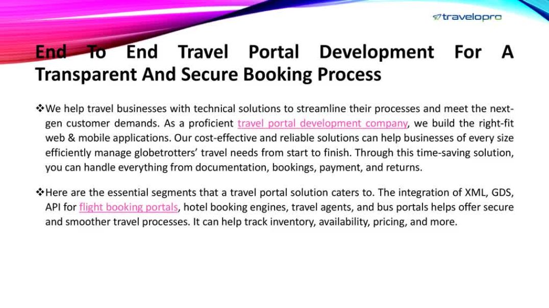 B2B & B2C Travel Portal Development