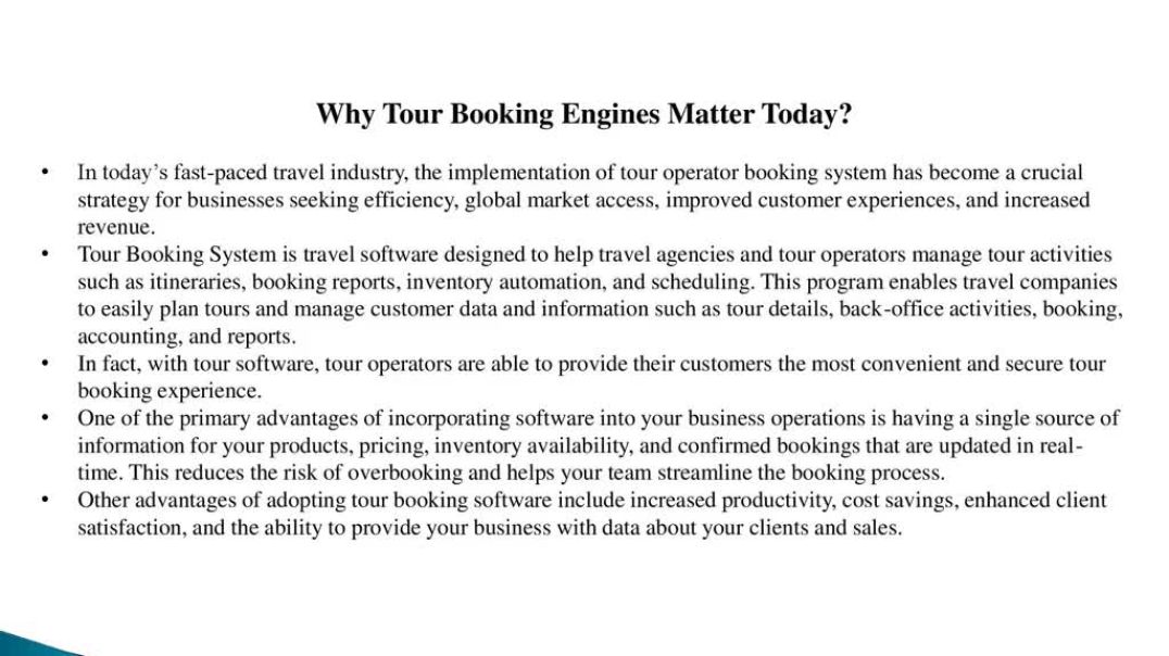 ⁣TOUR BOOKING ENGINE