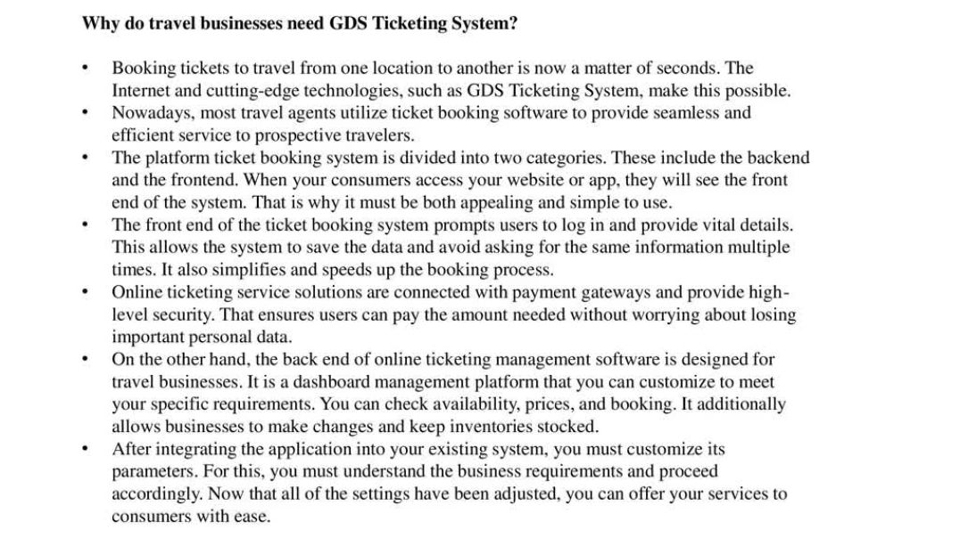 ⁣GDS TICKETING SYSTEM