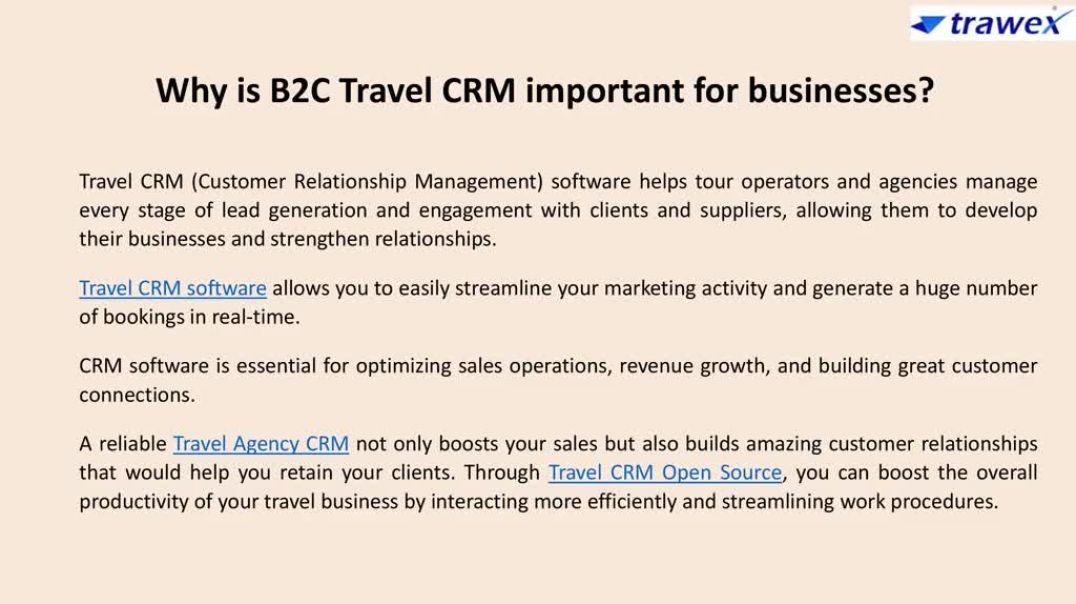 ⁣B2C Travel CRM