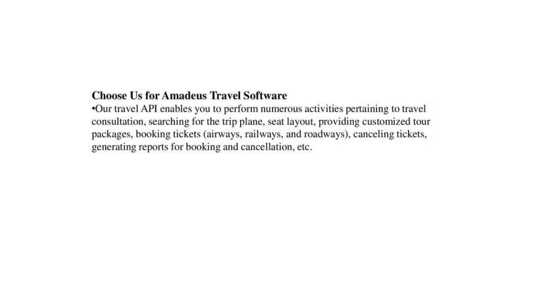 ⁣AMADEUS TRAVEL SOFTWARE