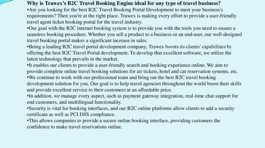 ⁣B2C TRAVEL BOOKING ENGINE