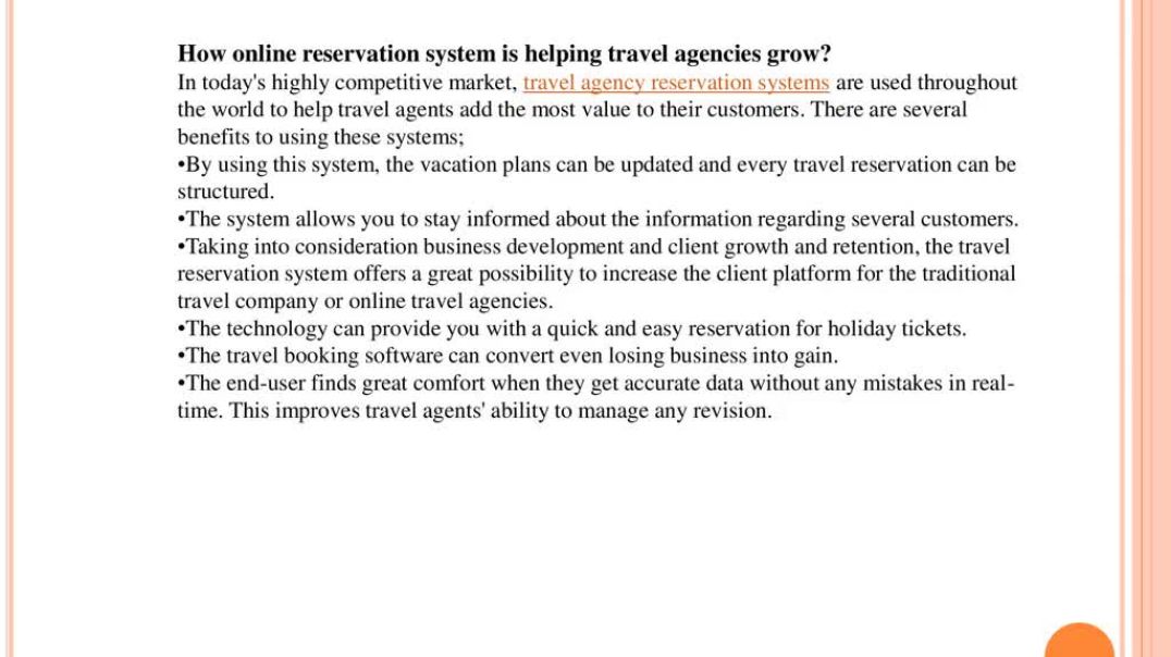 ⁣RESERVATION SYSTEM