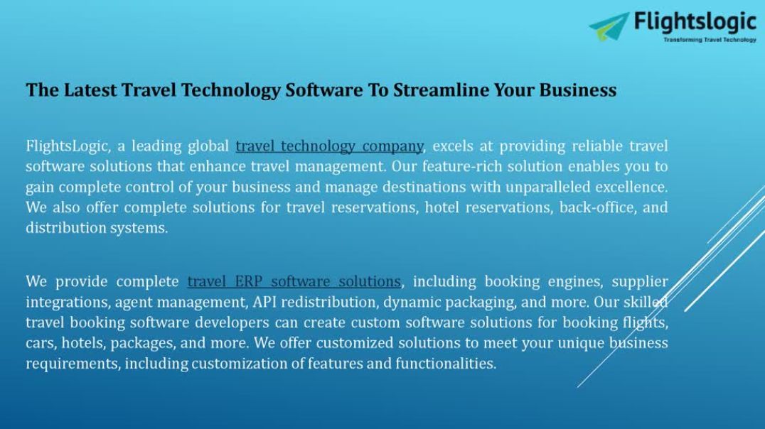 ⁣Travel Technology Software