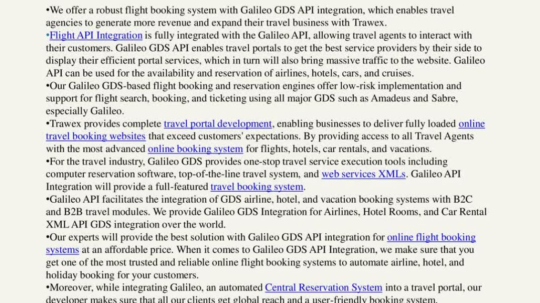 ⁣GALILEO GDS API INTEGRATION
