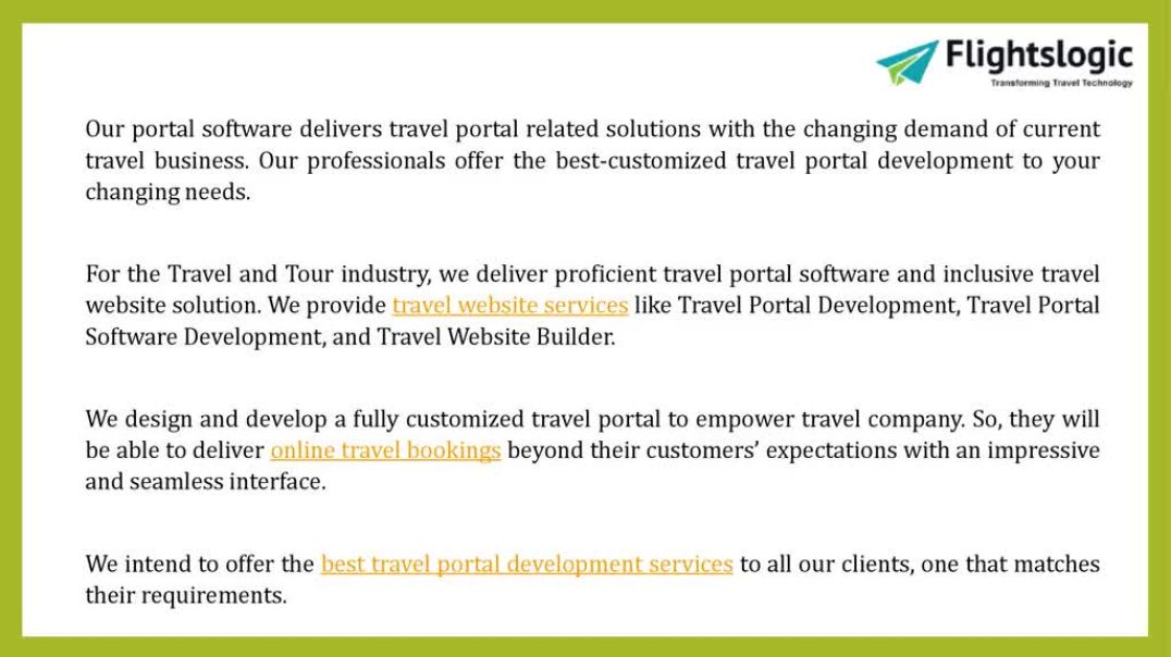 ⁣Travel Portal Development