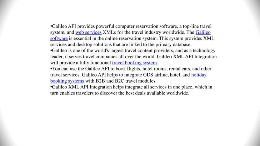 ⁣GALILEO API INTEGRATION