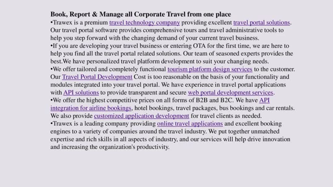 ⁣TRAVEL PORTAL DEVELOPMENT