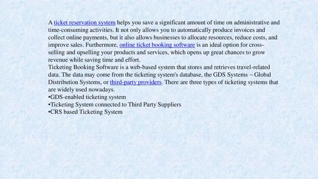 ⁣TICKET BOOKING SOFTWARE
