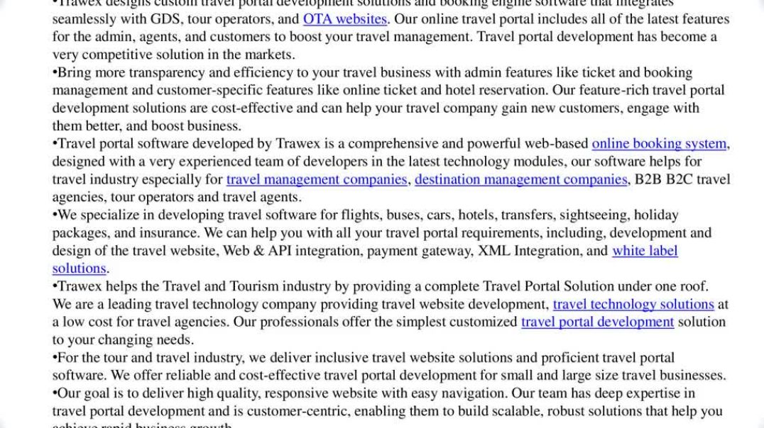 ⁣TRAVEL PORTAL DEVELOPMENT SOLUTION