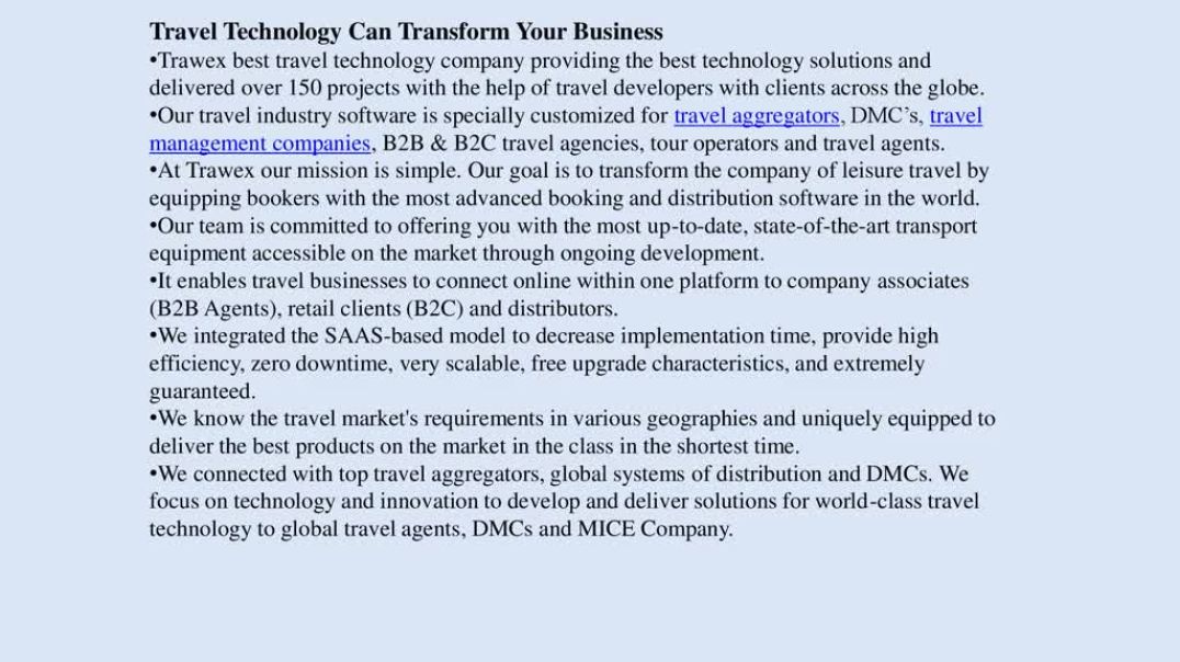 ⁣TRAVEL TECHNOLOGY COMPANIES