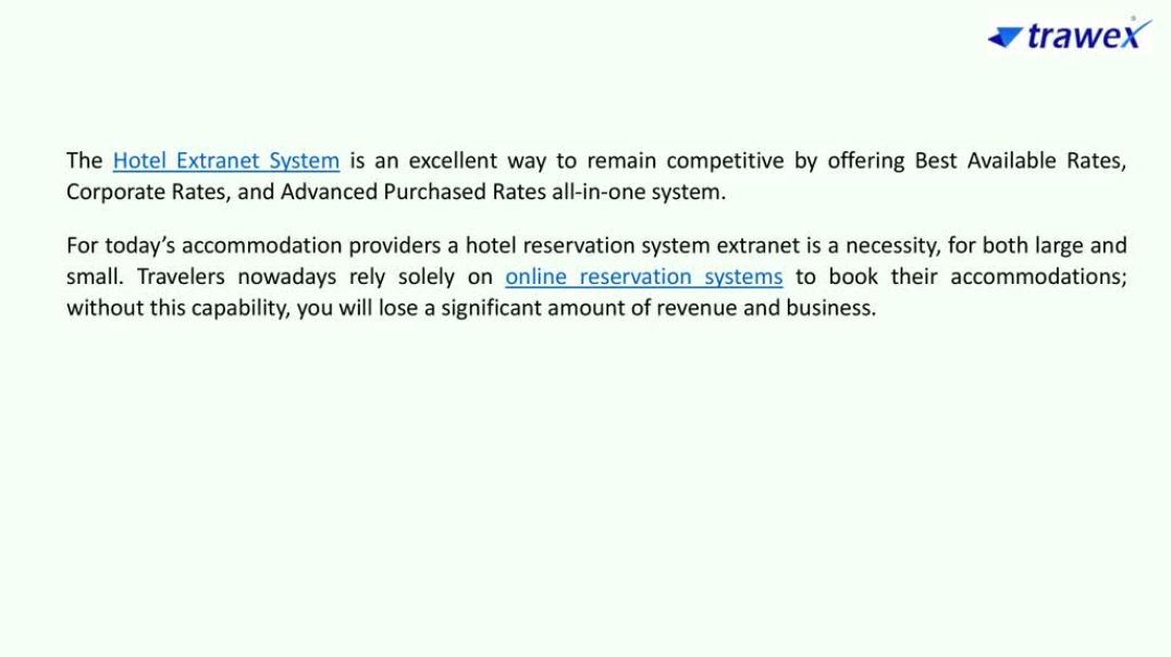 ⁣Hotel Extranet System