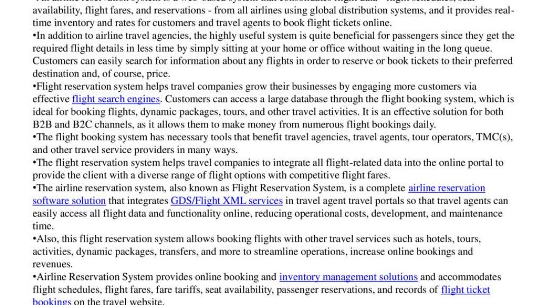 ⁣ADVANTAGES FLIGHT RESERVATION SYSTEM