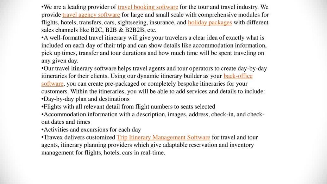 ⁣ITINERARY SOFTWARE FOR TRAVEL AGENTS